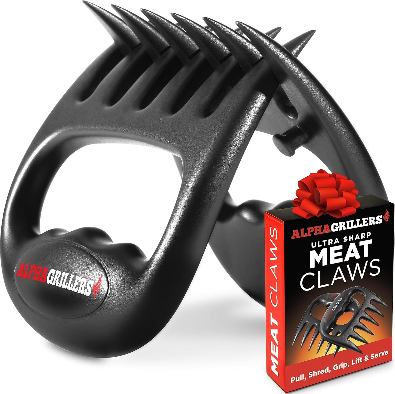 Pair of black Alpha Grillers meat shredder claws