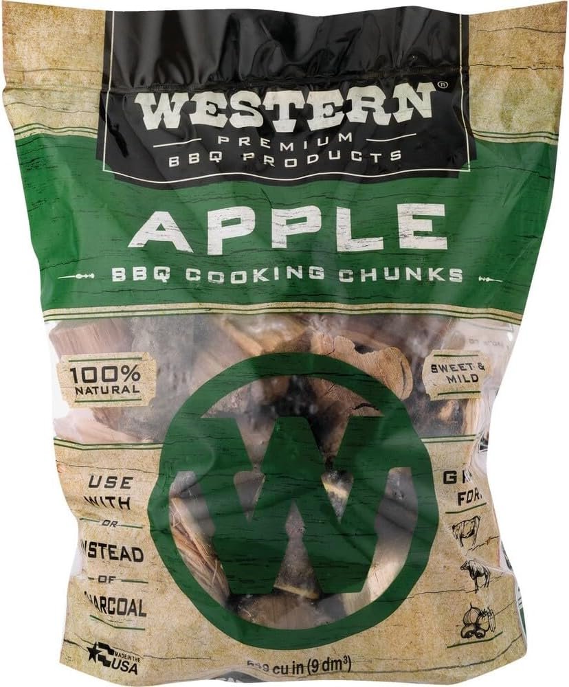 Bag of Western Premium apple wood smoking chunks