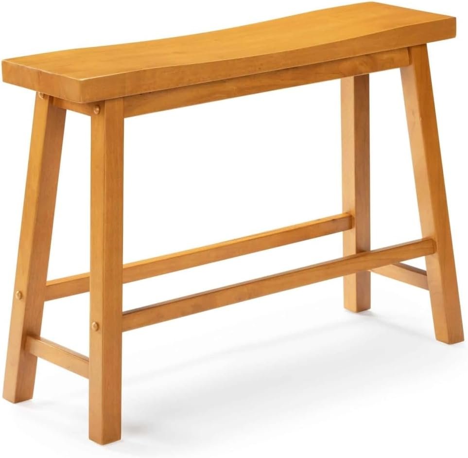 Boraam Sonoma counter height backless wood bench in honey oak