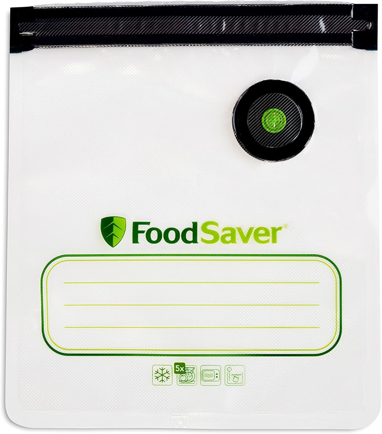 FoodSaver reusable quart vacuum zipper bags with a valve