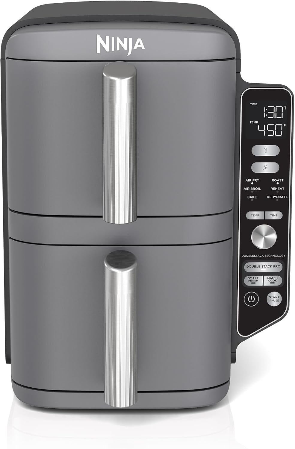 Ninja DoubleStack XL SL401 deep grey stacked two basket 10 quart air fryer
